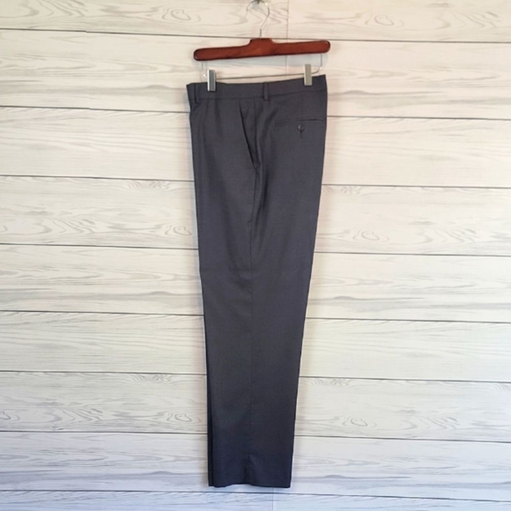 Perry Ellis Portfolio Flex Stretch Trousers In Grey Mens 36" X 32"